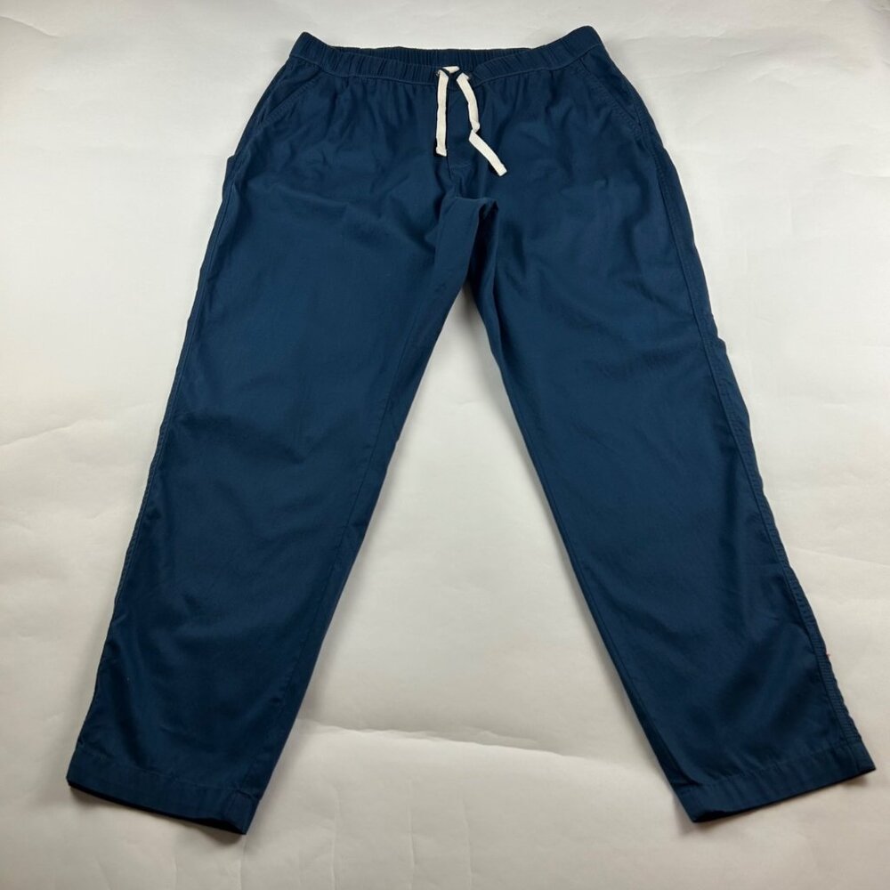Pact Navy Blue Cropped Drawstring Pants